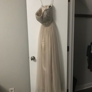 Champagne bridesmaids dress